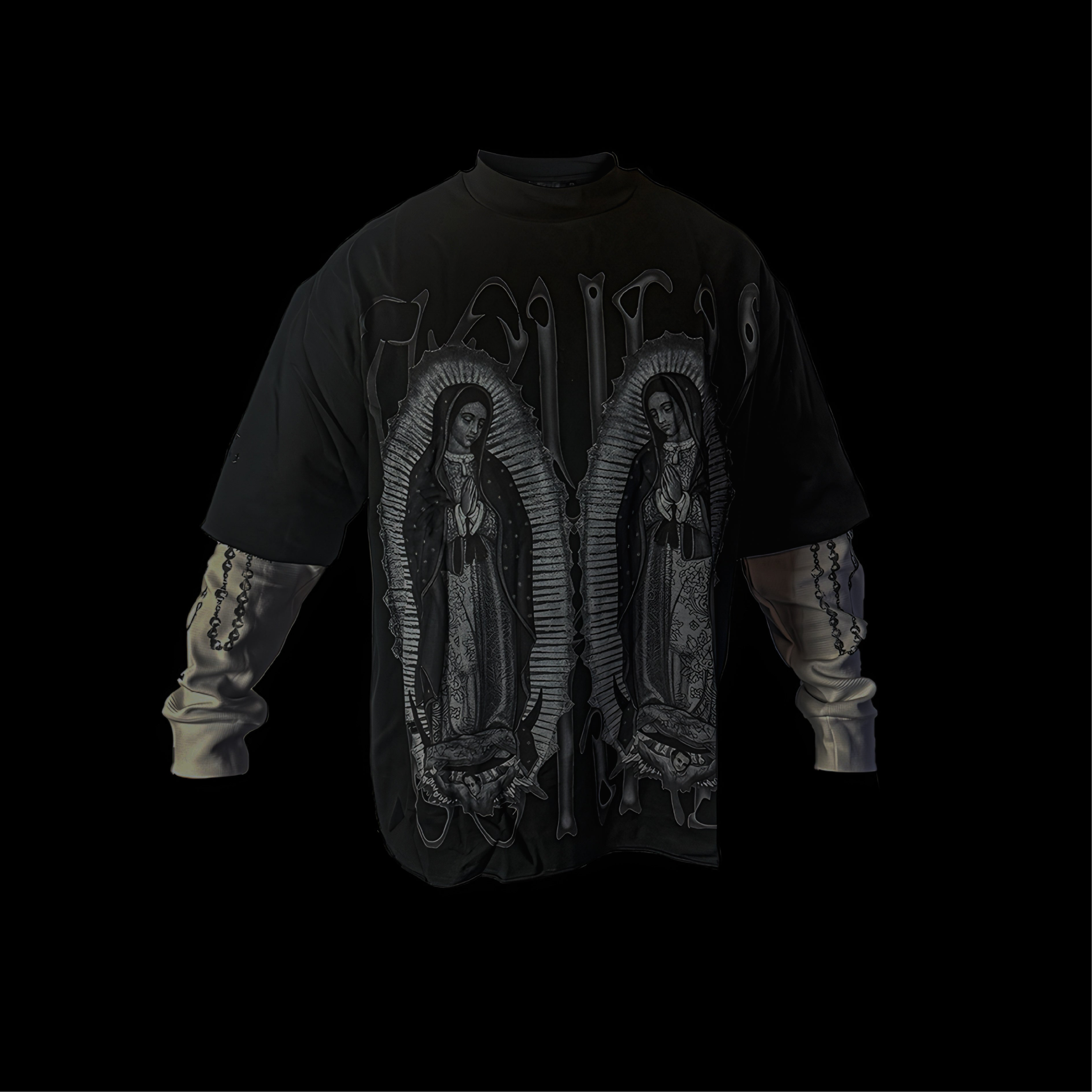 Mirrored Madonna Tee - Black