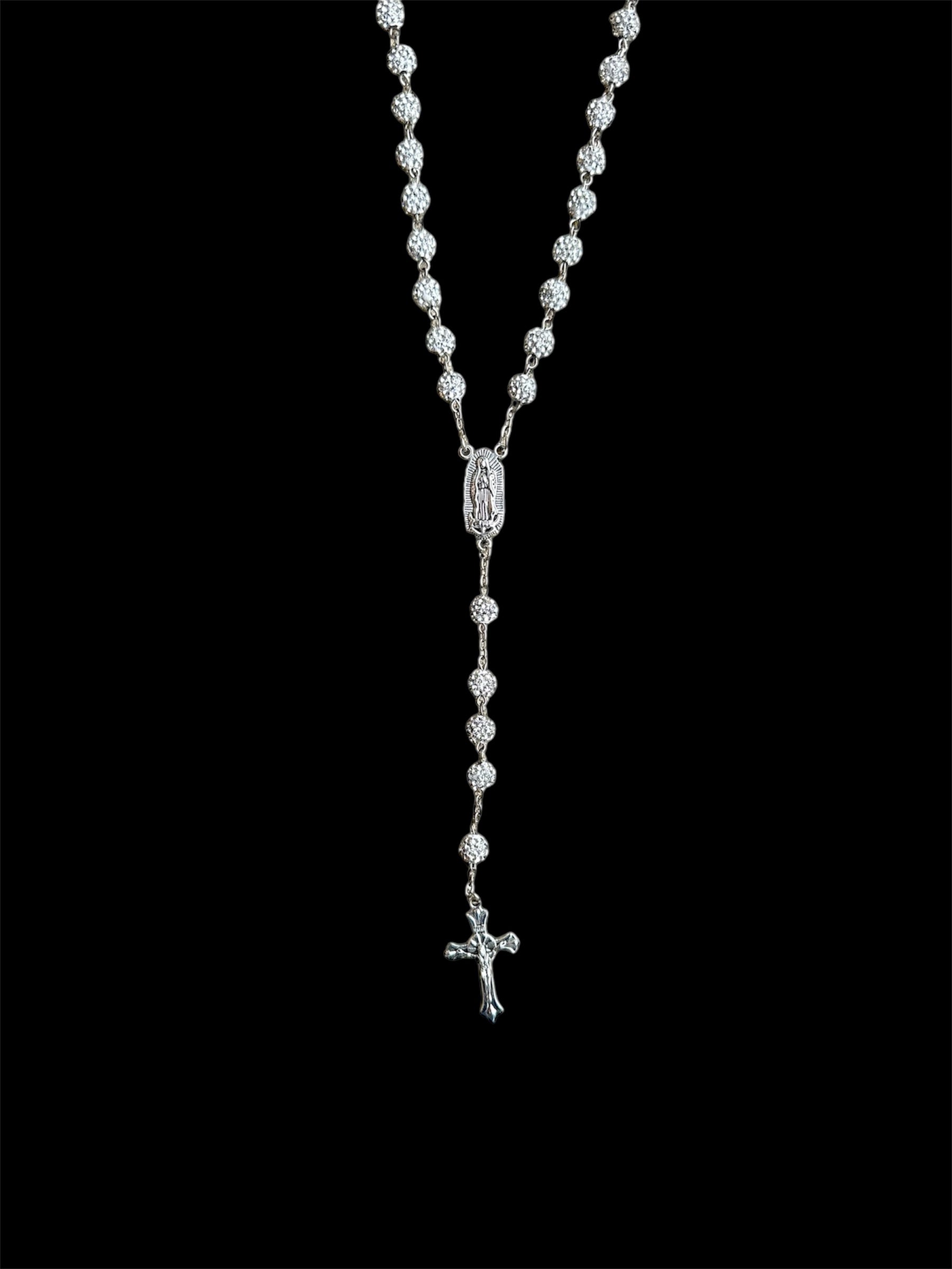 Elegant Devotion Silver Rosary