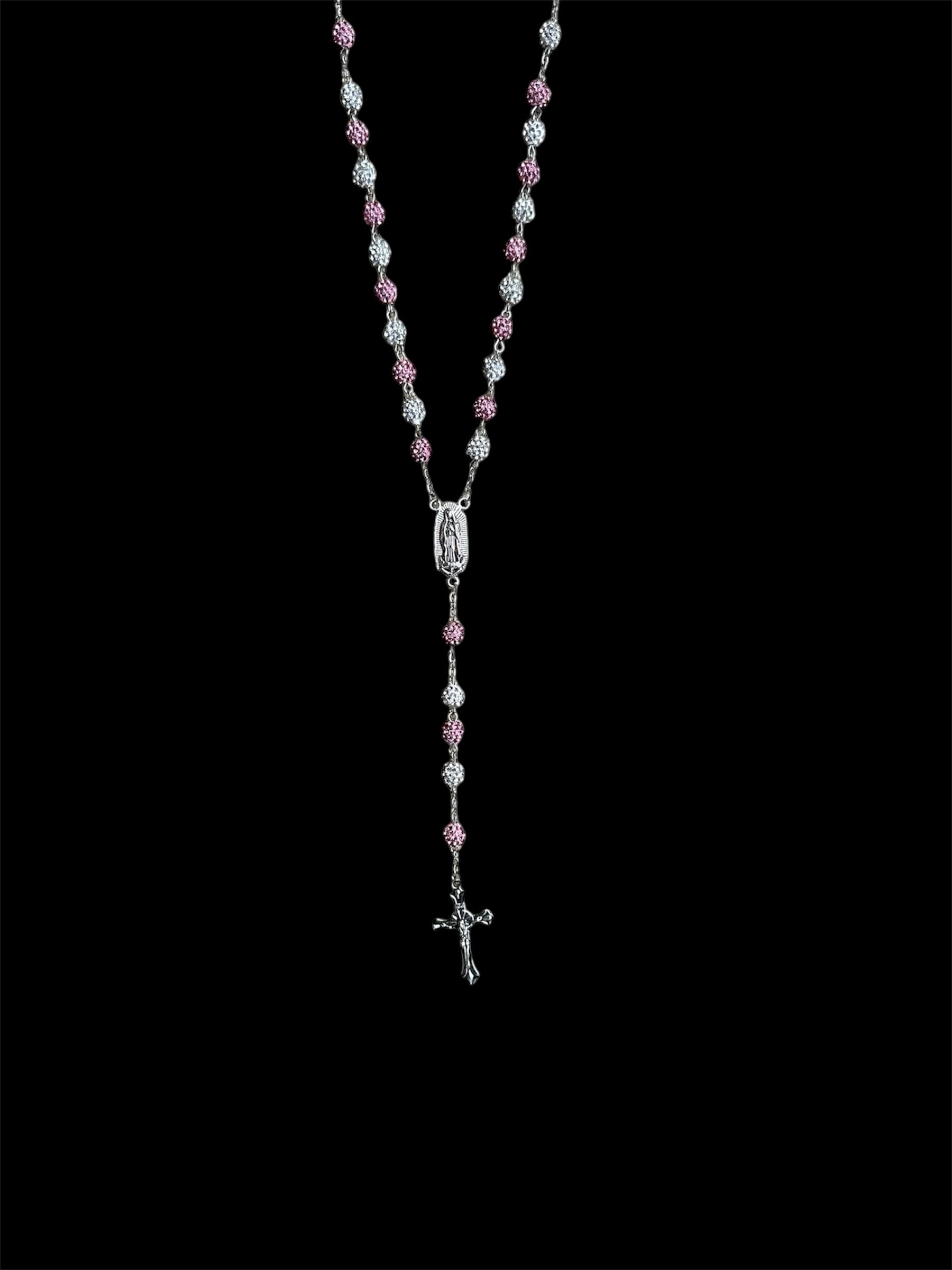 Elegant Devotion Pink Rosary