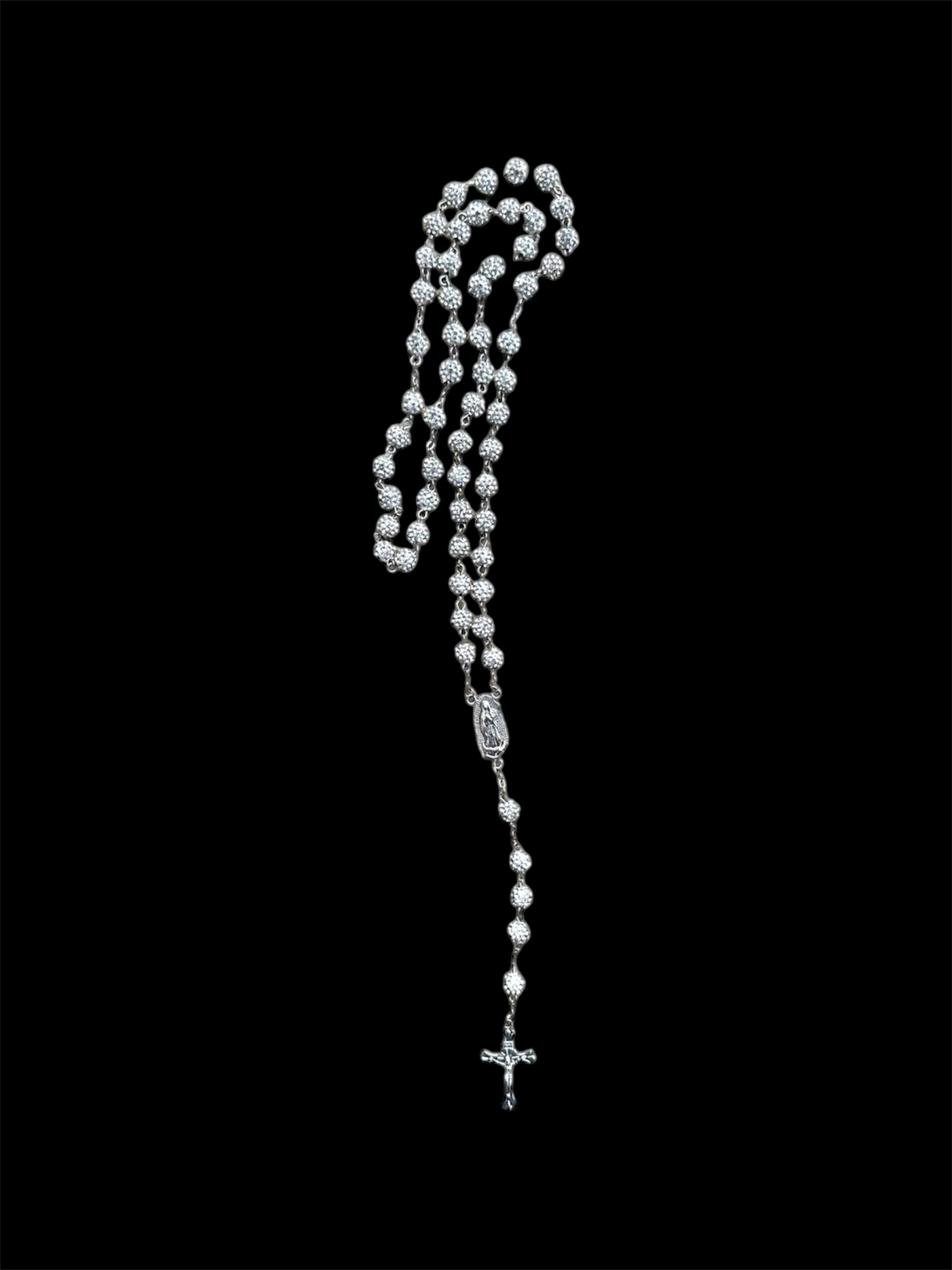 Elegant Devotion Silver Rosary