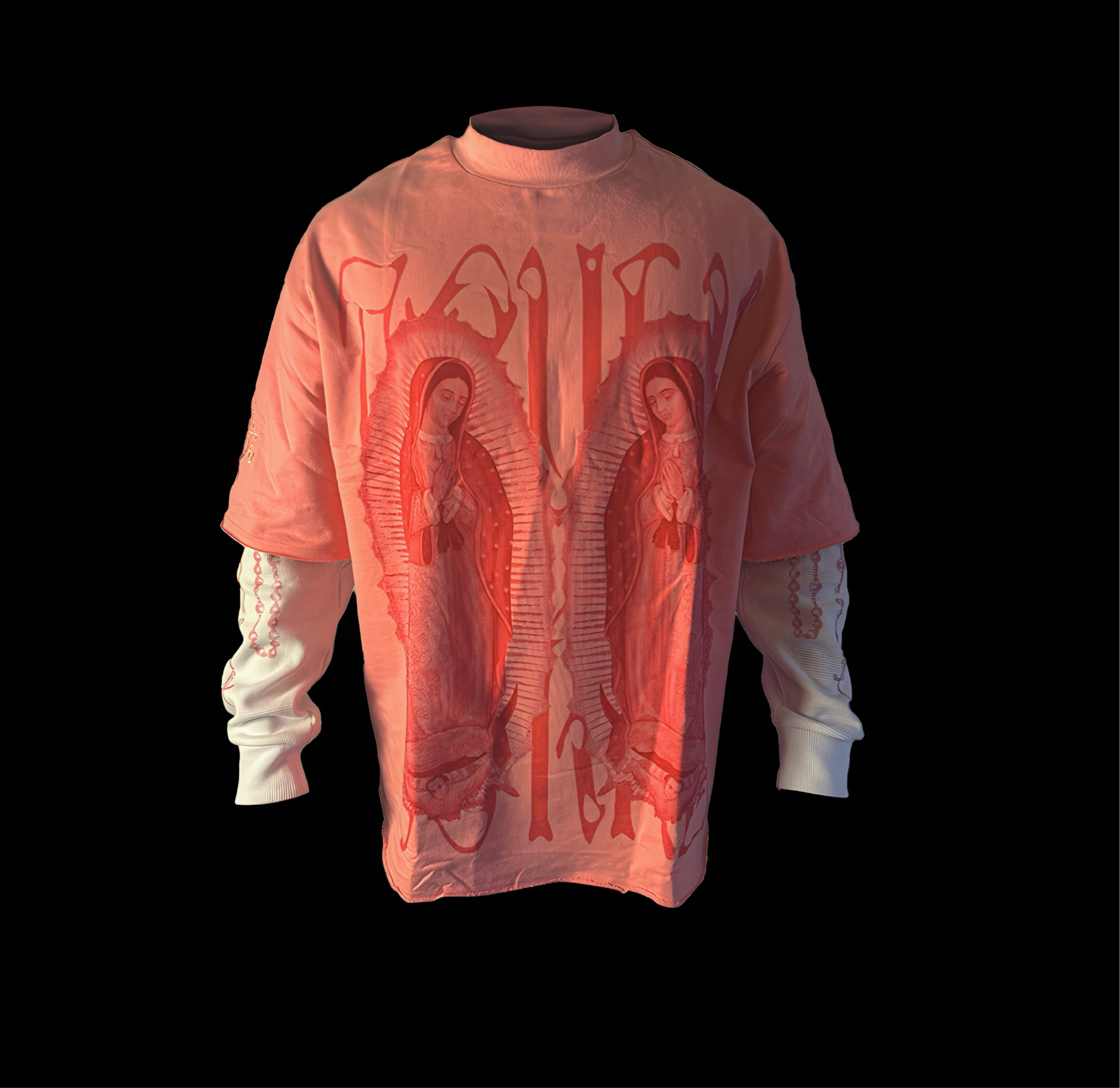 Mirrored Madonna Tee - Pink